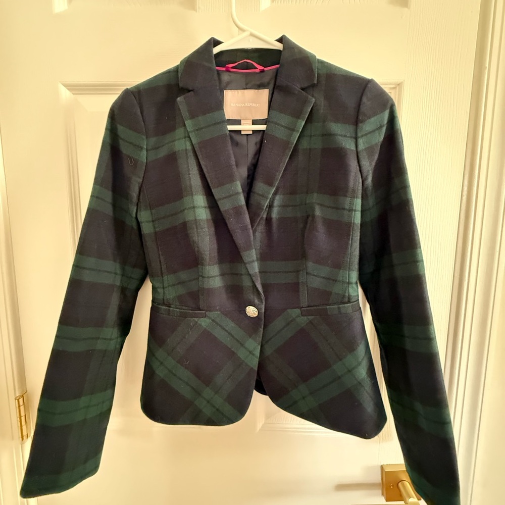 Plaid Women's Blazer Jacket